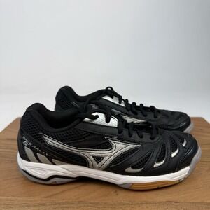 New Women Mizuno Wave Rally 5 Black Athletic Volleyball Sneakers Shoes Size 6 M